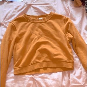 mustard cropped sweater